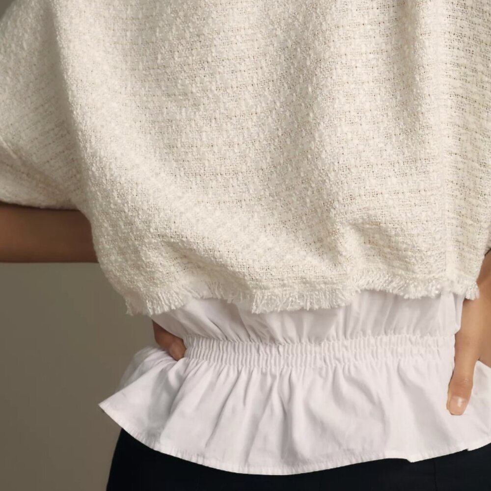 Maeve Tweed Ruffle Twofer Blouse - Picture 4 of 7